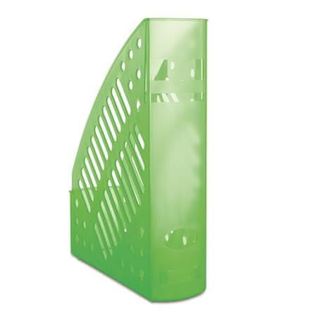 Donau Stojan na časopisy, transparentný, zelený, plastový, 70 mm, 7462188PL-06